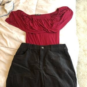 Body suit & skirt